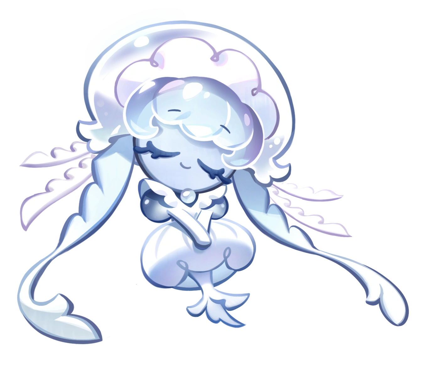 An illustration of Frilled Jellyfish cookie from cookie run kingdom.